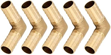 Avanty 5pcs Brass Mangueira Barb encaixe de 90 graus de cotovelo 5/32 farpado x 5/32 Conector em forma de farpô