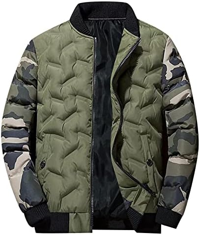 Jaqueta de inverno para homens camuflando lasca com manga de casacos acolchoados engross térmicos jaquetas de camuflagem