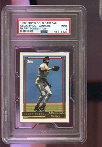 1992 Topps Baseball Gold Winners Cello Wax Pack classificado PSA 9 Barry Bonds 380 - Pacotes de cera de beisebol