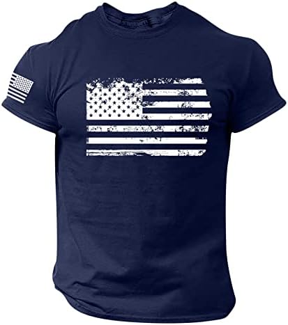 BMISEGM Verão Grandes e altos camisas para homens Mens Independence Day bandeira casual e confortável mangas longas para