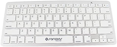 Sanoxy Slim Wireless BT 3.0 Teclado sem fio para Apple iPad/Mac Computador/PC MacBook/iPhone/Android Tablets e outros dispositivos