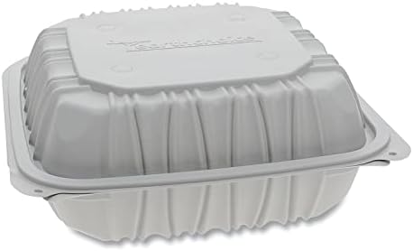 PACTIV Evergreen ventilou Microwavable Articular Contêiner de Takout, 8,5 x 8,5 x 3,1, branco, 146/caixa