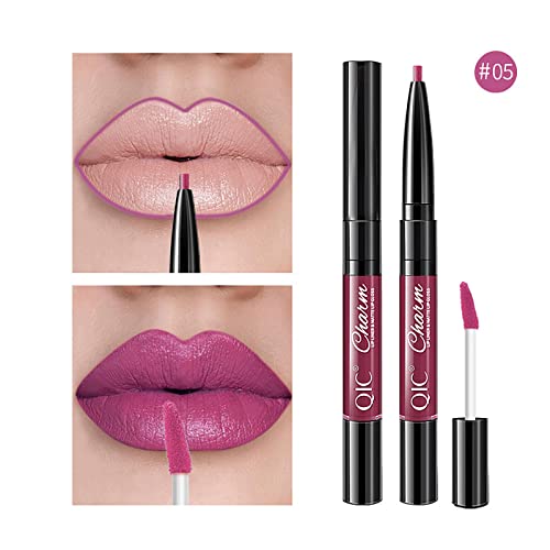 Lipstick papel batom esmalte o líquido líquido duplo líquido anti-betes lábio de tipos duplos de ponta dupla caneta Lápis Lip