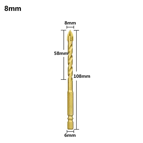 Abridor de orifício 6-12mm Cross Cross Hex Bit Bit Brick Alloy Triangle Bit Hole Cutter para ferramenta de perfuração de