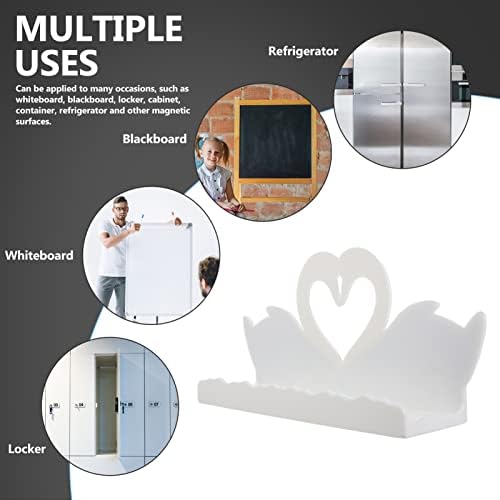 Tofficu Magnetic Dry Erase Marcador Organizador de armazenamento Whiteboard Love Design Swan Magnet Lápis Copo para material de