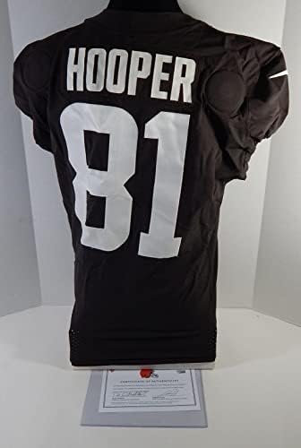 2020 Cleveland Browns Austin Hooper 81 Game usou Brown Practice Jersey 44 5 - Jerseys de jogo NFL não assinado usada