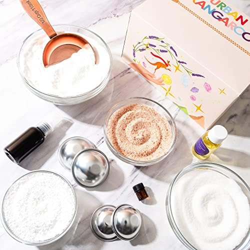 Bomba de banho essencial Bomba Diy Kit, cria mais de 12 bombas de banho luxuosas com sal do Himalaia