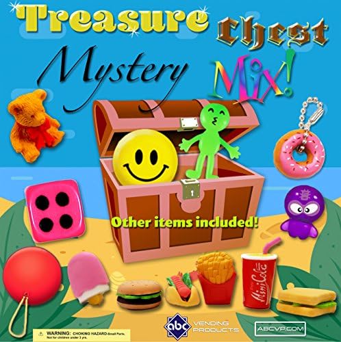 Treasure Band Mystery Mix Toys em cápsulas de venda automática de 2 polegadas - 250 contagem, com exibição