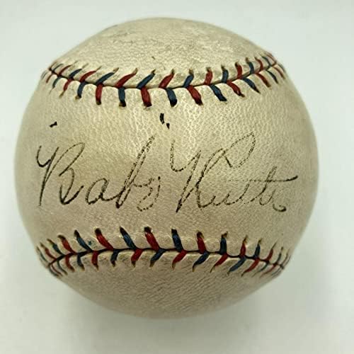 O melhor Babe Ruth Single assinou 1918 Liga Americana JSA CoA - Bolalls autografados