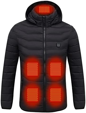Dasayo Mulheres homens USB Electric Aquecimento Puffer Jacket Zipper Inverno Aquecimento inteligente quente de jaquetas