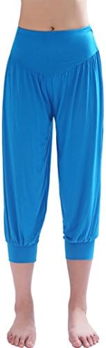 Hoerev Women Super Modal Spandex Harem Yoga Pilates Capri Pants Lounge Pant