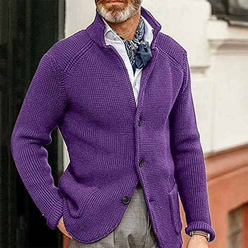 Mens jaquetas Autumn e inverno Moda dos homens soltos Cardigã quente Jaqueta com capuz com capuz Jackets para homens