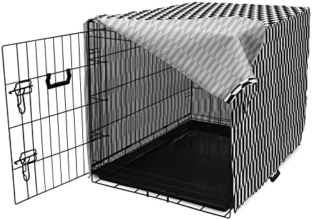 Capa de caixa de cães em preto e branco lunarable, ilustração hexagonal abstrata e minimalista de projeto