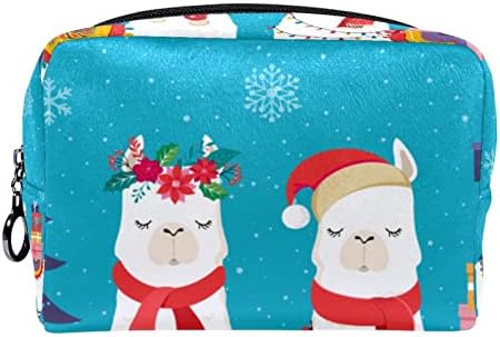 Bolsa de higiene pessoal, bolsa cosmética de maquiagem para homens, desenho animado de animais de lhama