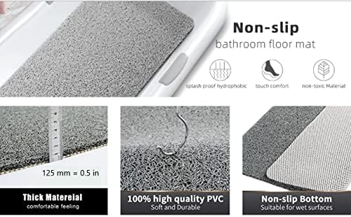 Masraki não deslizamento de tapete de banheira texturizada de chuveiro extra espessa, 40 ”x16”, tapete de massagem com