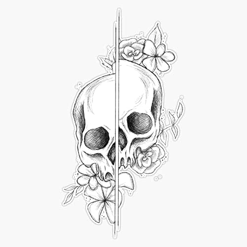 Offset Skull e Flowers Adesivo Adesivo de Vinil Decalque 5