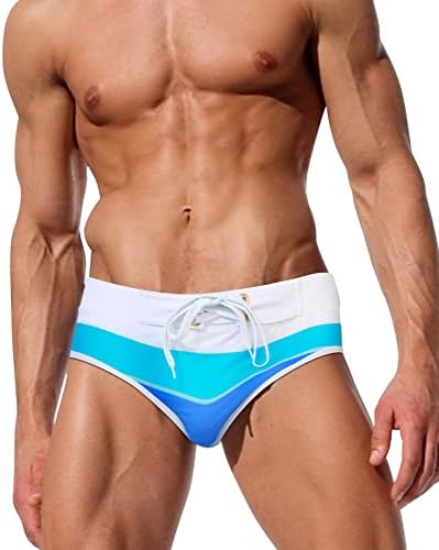 Blfyqb Swim Turncos, Mudança gradualmente de cor Men, nando de troncos, corda da cintura verão masculino masculino, triângulo de ângulo