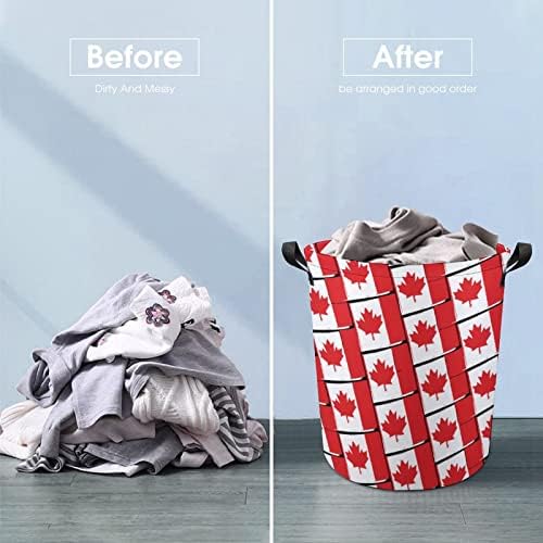 Canadá Flagr lavanderia cesta de lavanderia dobrável cesto de lavanderia saco de armazenamento com alças