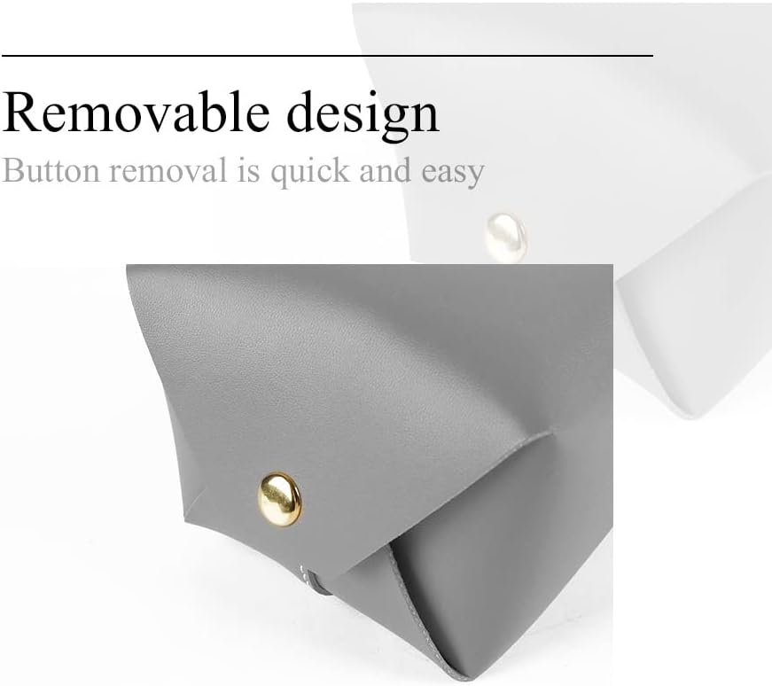 DIFENLUN 2 Pacote Pacote de couro PU decorativo Suporte de papel retangular para banheiro/escritório/carro/mesa de