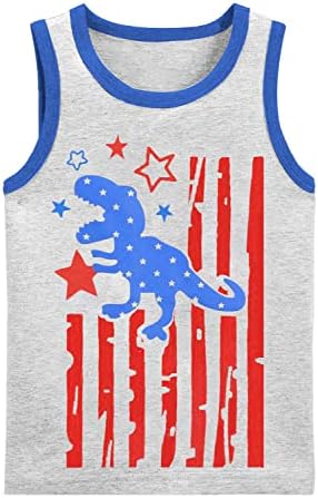 4 de julho tanques tops para meninos de garotos camisetas de bandeira americana camisetas