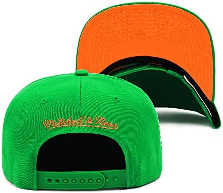 Mitchell e Ness Boston Celtics NBA como Mike Snapback Hat Cap - Green/Orange