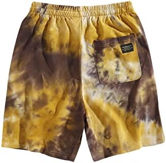 Mens shorts de natação verão hip hop tiedye shorts de camuflagem solta pernas retas de lavagem de calças meio divididas Treinamento