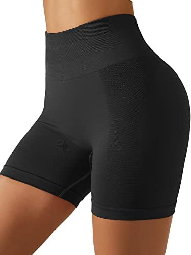 American Trends Women Tummy Control Shorts High Caist Workout Bikes Shorts Buttless Butt Scrunch Gym Yoga Shorts