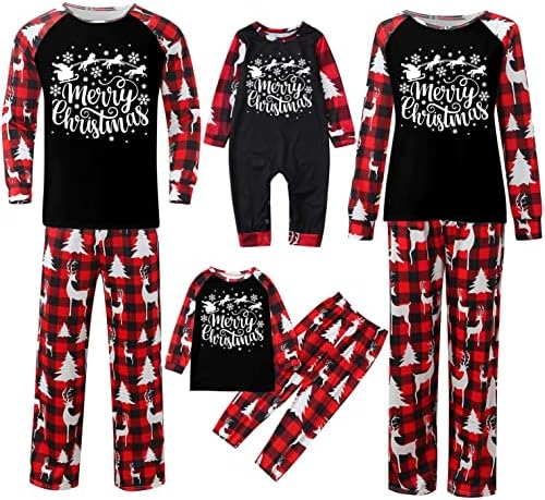 Pijamas de férias em família XBKPLO, pijamas da família de Natal Conjuntos combinando pijamas de pm pijamas de Natal de ano novo para
