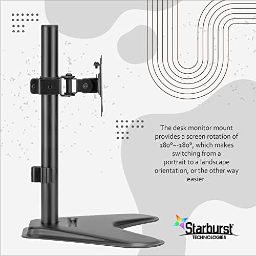 Starburst Technologies Flexion Series Free Standing Desk Monitor Stand para Monitor de 17 ”-27” LED -LCD - VESA Stand para