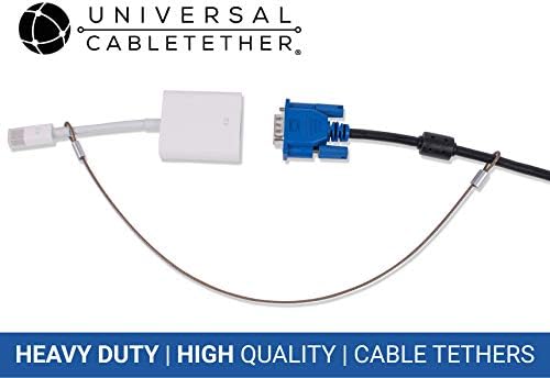 Cabletether universal - Tethers de cabos - adaptadores de exibição de conferência ajustáveis, pré -montados e seguros,