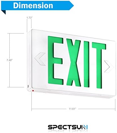 SPECTSUN 4 LED LED LUGA DE EXITA, LIGUNDA COMÉRICA DE EXIT GREEN ELENTE, LUZ DE EXIT LUZLED BULL/EXIT COMBO LIGH