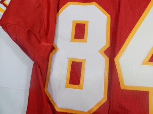 1996 Kansas City Chiefs Morris 84 Jogo emitido Red Jersey 44 DP32709 - Jerseys de Jerseys usados ​​da NFL não assinada