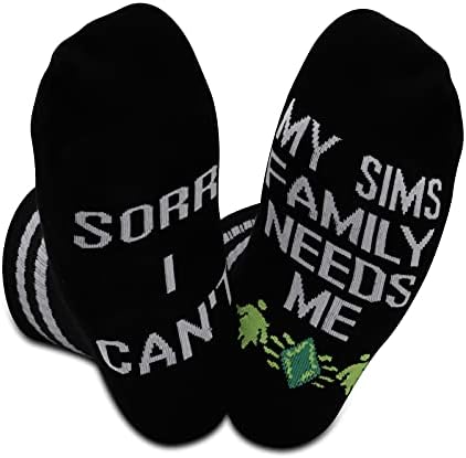 2Pairs Game Grie I Não consigo, meu SIM Precisa Me SIM Game Gift Socks Funny Gaming para Gamer