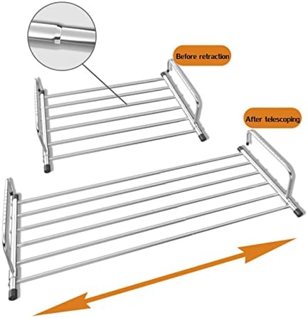 Racks de secagem do radiador, prateleiras de secagem de varanda, hastes de secagem, secadores de toalhas com cabides ajustáveis,