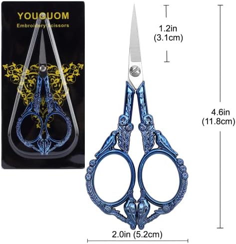 Tesoura de bordado de YouGuom, pequenos detalhes pontiagudos para tesouras para artesanato DIY Bordado de fios de