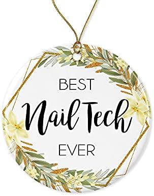 Wolfedesignpdd unhas Tech Christmas Ornament-Christmas Ornament Gift para os melhores presentes de tecnologia da tecnologia de unhas