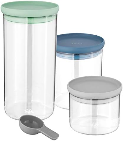 Berghoff Leo 8pc Smart Food Storage Storage Conjunto, à prova de vazamentos, hermeticamente, torcer para travar