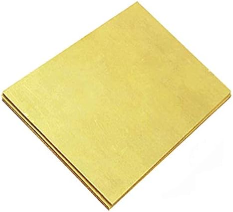 AMDHZ Folha de lençol de cobre puro Folha de latão de 5 mm, 300 mm × 300mm CORTES DE QUALIDADE PRIME