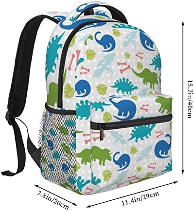 Dinosaur Travel Laptop Backpack Women Bookbag Backpack School Lightweight para meninas Backpack da faculdade Ajusta