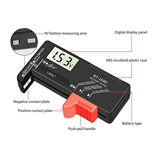 Testador de bateria universal Digital LCD Bateria Volt Tester para célula AAA C D 9V Botão