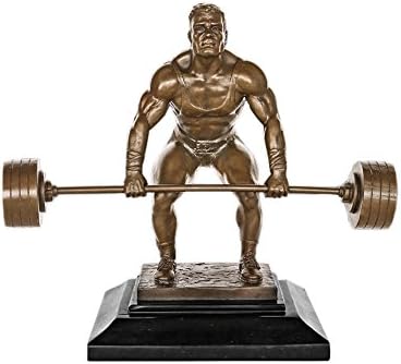 Estátuas de bronze do levantor de peso Toperkin esculturas masculinas, figura de metal artesanal decoração de casa tpea-220