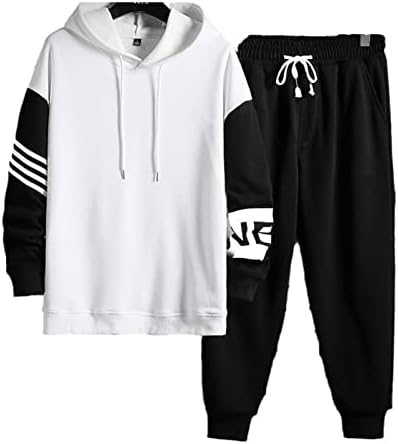 Men Tracksuit Set Hoodie Pullover Streetwearwear Hip Hop Suéter casual Terno da primavera Conjunto de esportes de outono