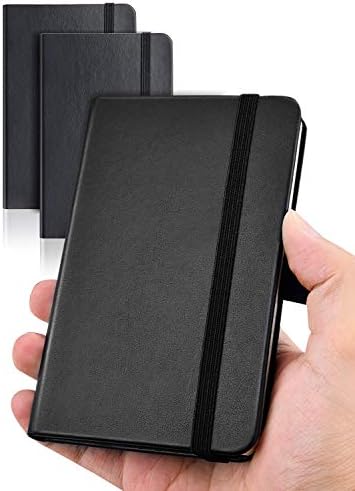 Aisbugur Pocket Notebook Small Notebook 2-Pack, 3,7 x 5,7 Pocket Notebook Total de capa dura 320 páginas papel forrado de espessura