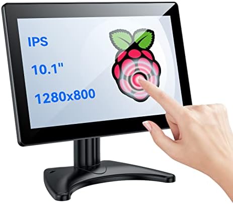 Monitor de tela sensível ao toque de 10 polegadas eyoyo, tela de toque Raspberry Pi, monitor de pequeno VGA AV HDMI, tela