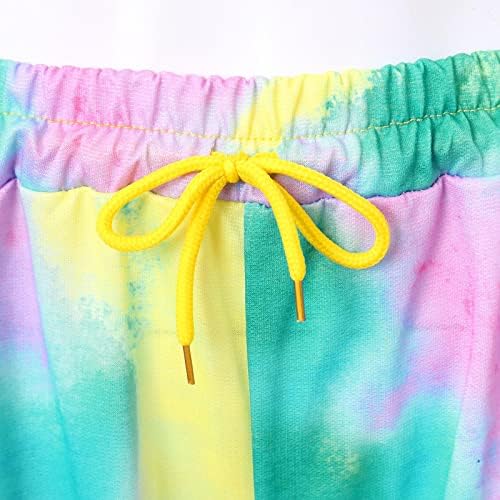 Miashui calças cortadas para mulheres Casual Linen Women Women Tie Dye Gradiente High Size Pants for Women Work