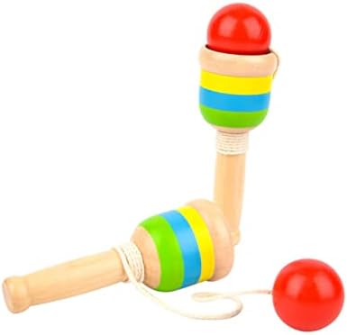 Toyandona 2pcs Kendama Toys Balanceando brinquedos Toys Kids Sports Toys Wooden Kendama Game Toy Kids Kendama Toy Kendama Game