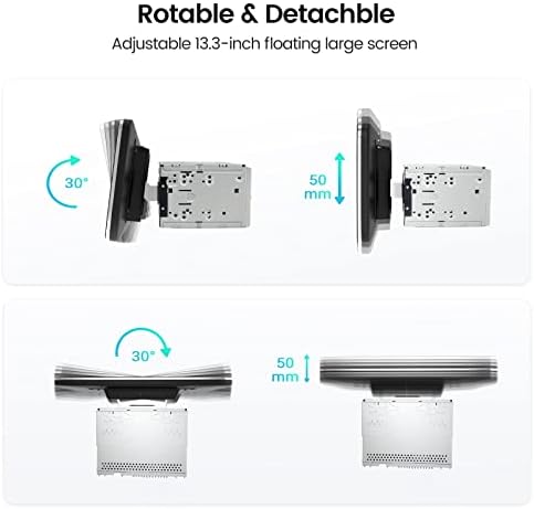 Dasaita com escoteiro 13,3 polegadas sem fio CarPlay duplo din estéreo Android 10 Bluetooth Radio Android Unidade de cabeça