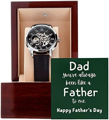 Como um pai Open Work Watch - Presente do Dia dos Pais - Presente de Luxo para Papai - Presente engraçado para papai - relógio de banda