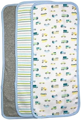 Spasilk Baby-Boys Newborn 3 Pack Cotton Burp panos