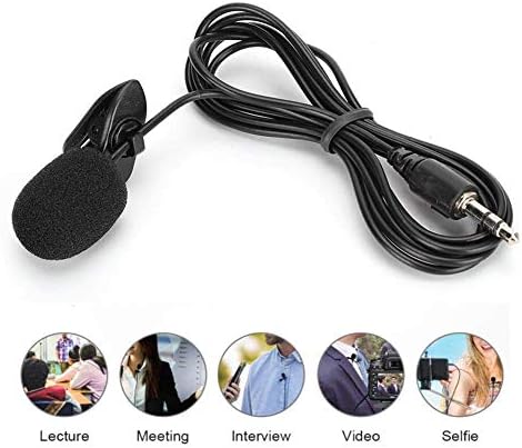 5pcs CLIP COMPARTÁRIO Microfone com fio, Mini Condensador Omnidirecional Pequeno Caso Caso de Caminho Profissional